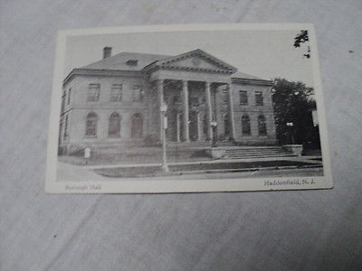 Lithograph postcard Borough Hall, Haddonfield, N.J. New Jersey