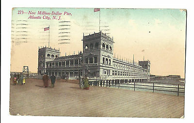 1910 Postcard New Million Dollar Pier Atlantic City NJ Boardwalk