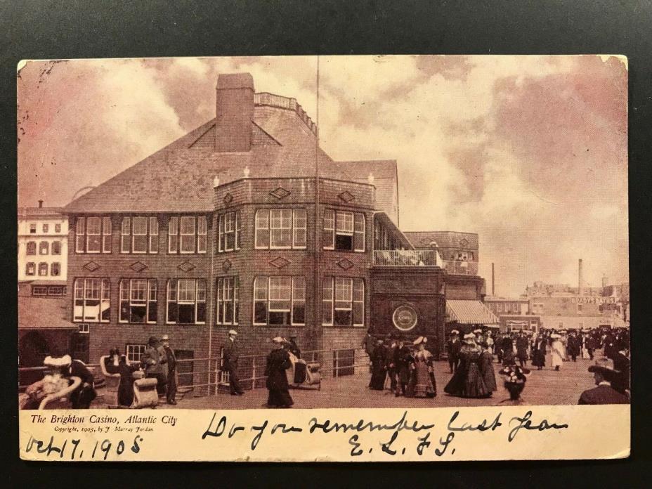 Postcard Atlantic City NJ c1905 - Brighton Casino on Boardwalk