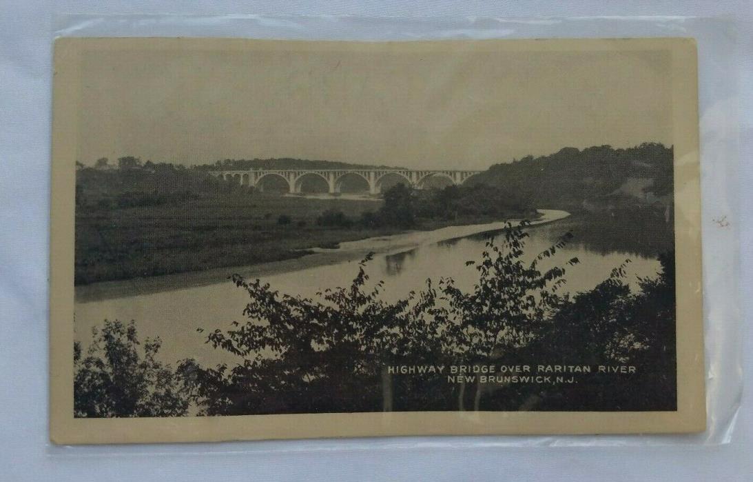 C. 1900's Highway Bridge Over Raritan River New Brunswick NJ Vintage Postcard