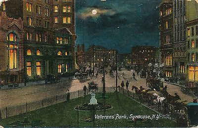 SYRACUSE NY – Veteran's Park Under Moonlight - 1908