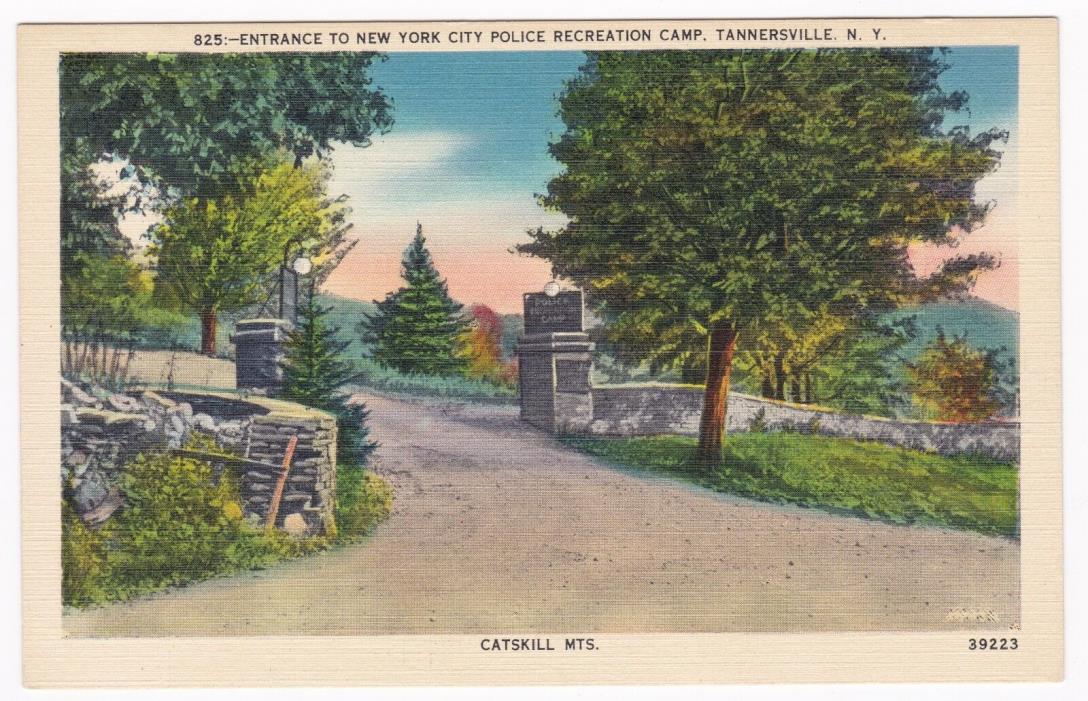 Postcard New York City Police Recreation Camp Tannersville NY B3