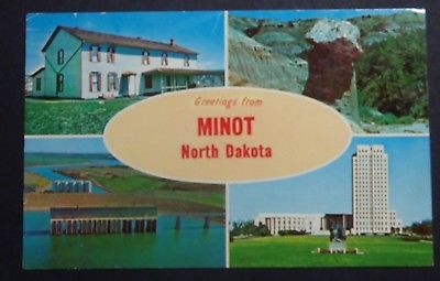 1971 POSTCARD GREETINGS FROM MINOT NORTH DAKOTA