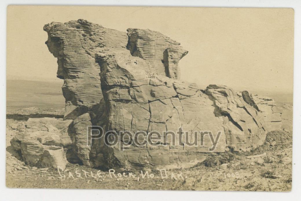 Postcard RPPC 1918 North Dakota Castle Rock ND Photograph Posted