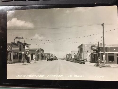 vintage postcard Circa Early 1900s Street Scene Main Street Stanley ND