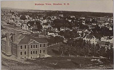 c1907 Birdseye view of Mandan North Dakota ND postcard