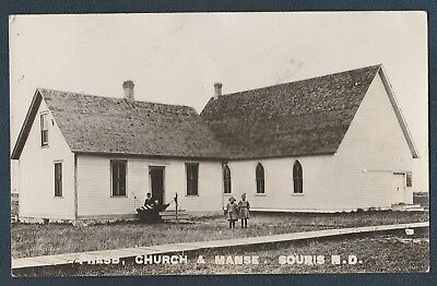 PRESBYTERIAN CHURCH SOURIS NORTH DAKOTA 1911 RPPC REAL PHOTO POSTCARD