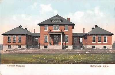 Ohio postcard Ashtabula General Hospital pre-1907