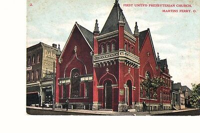 First United Presbyterian Church Martins Ferry Ohio Postcard