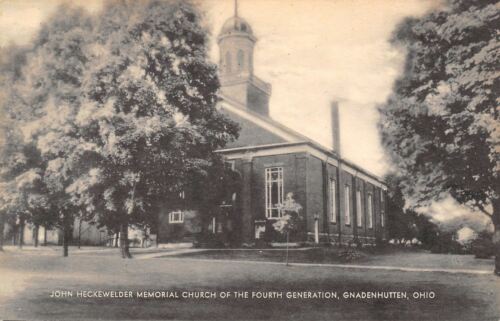 Gnadenhutten OH~Heckewelder Moravian Church of the 4th Generation Postcard 1930s