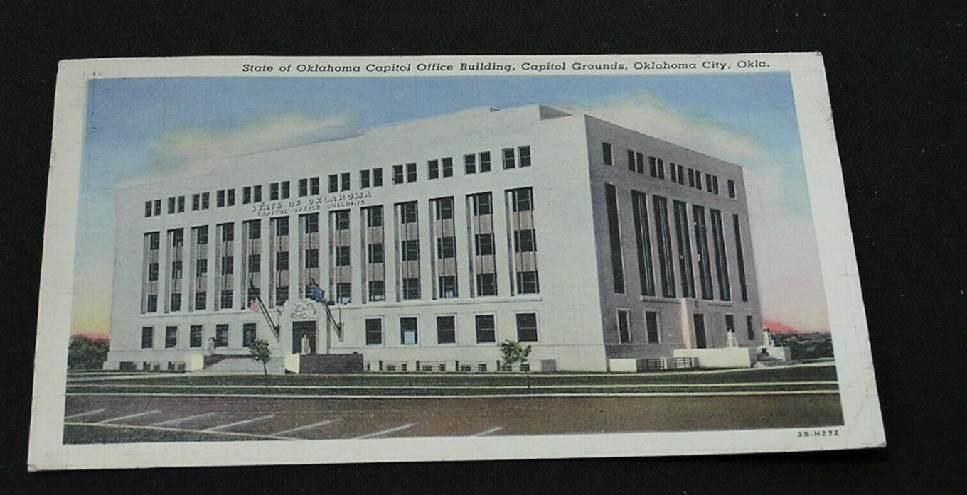 Vtg Pc Oklahoma City, Okla - State Capitol Office Building - 1944