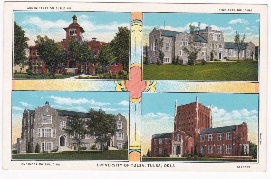 Postcard University of Tulsa Multi View Tulsa OK B3