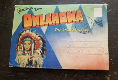 Vintage OKLAHOMA iconic postcard 1940s