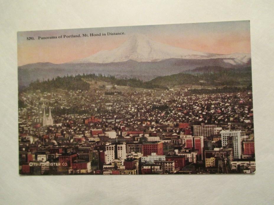 Panorama of Portland Oregon OR Postcard