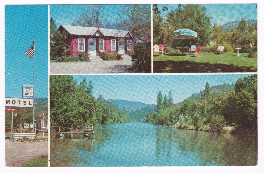 Postcard Royal Coachman Motel Shady Grove OR Rogue River Hwy 62 A3