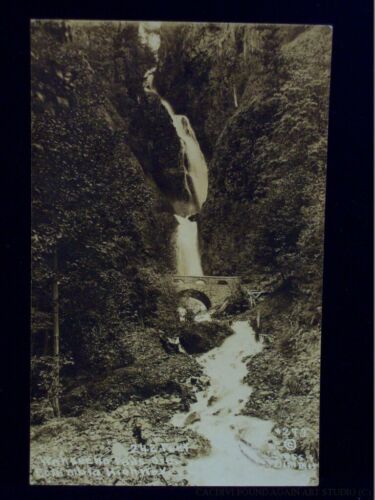 Columbia River Highway Wahkeena Falls Oregon Vintage Real Photo Postcard RPPC