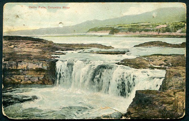 CELILO  FALLS Columbia Riv Great Used Card Posted From HARRISBURG OREGON 1912 AG