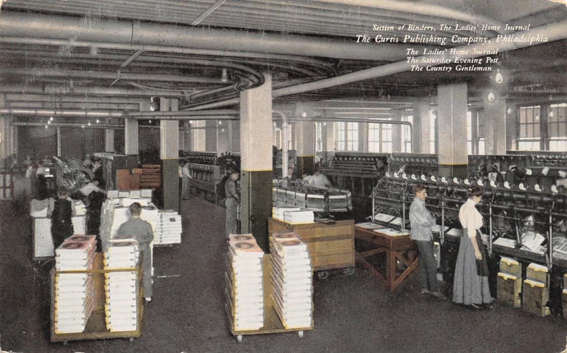 Philadelphia PA~Curtis Publishing Co~Workers in Bindery~Ladies Home Journal~1908