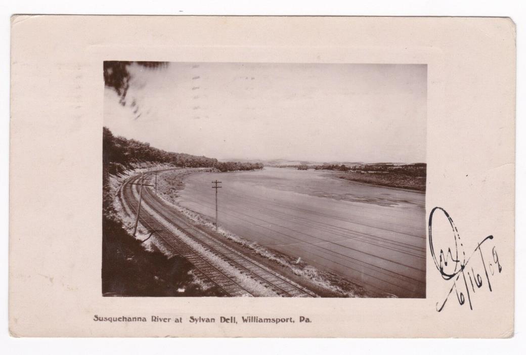 Postcard Real Photo RPPC Susquehanna Sylvan Dell Williamsport PA Circa 1905