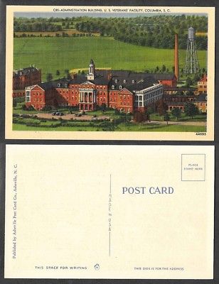 Old South Carolina Postcard - Columbia - Veterans' Facility Admin Building