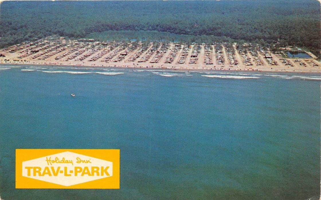 Myrtle Beach South Carolina SC 1960s Postcard Holiday Inn Trav-L-Park