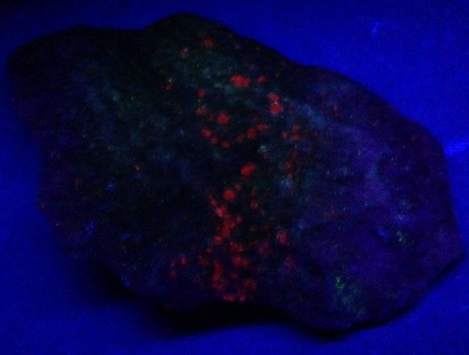 Fluorescent ZUNYITE crystals on PYROPHYLLITE!!  BIG BERTHA Mine  Arizona