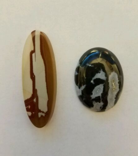 TWO POLISHED AND SHAPED ROCK/STONES FOR JEWELRY
