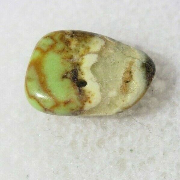 GASPEITE BEAD about 9X7mm NATURAL GREENISH colored stone (G51)