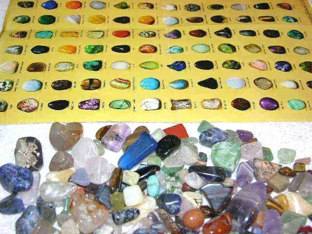 Rock & Mineral learning collecting find sort & identify w/picture chart