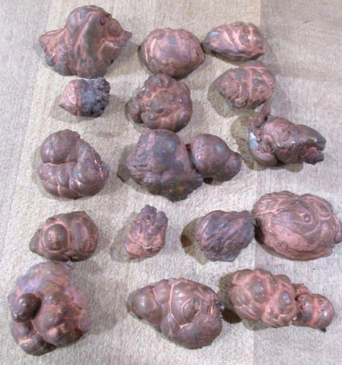 Copper Specimens From White Pine Mine Ontonagon County Michigan Smelter Trim >