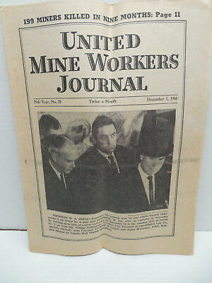 Vintage Coal Mining UMWA United Mine Workers Journal Dec. 1968 Farmington WV