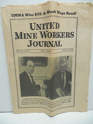 Vintage Coal Mining UMWA United Mine Workers Journal October 1968 Boyle Judy