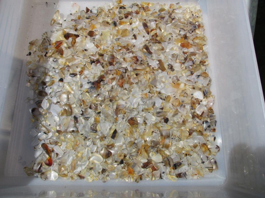 8 oz of polished semi precious stones mostly agate d