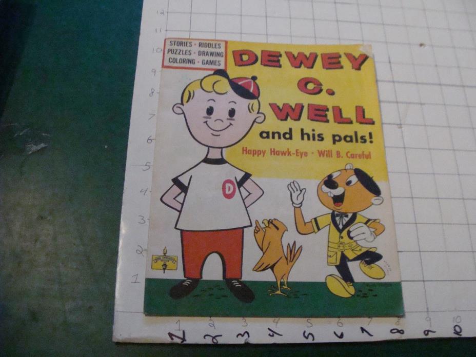 vintage DEWEY C. WELL and his pals, by Marty Wolfson, comic partially used