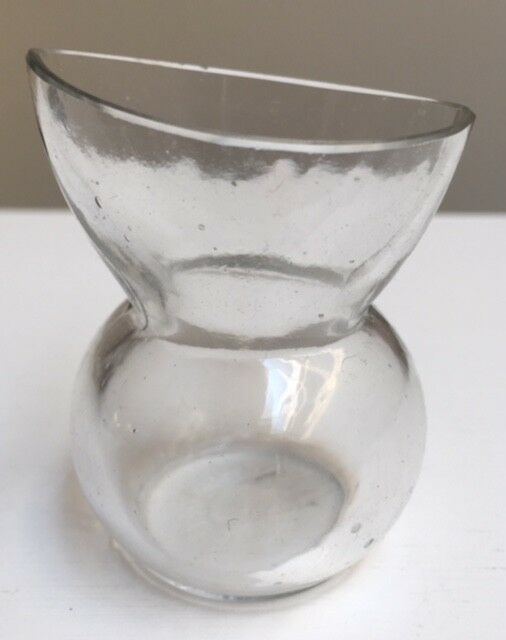 Antique Vintage Glass Eye Wash Eye Cup Bath Fishbowl Style Marked 