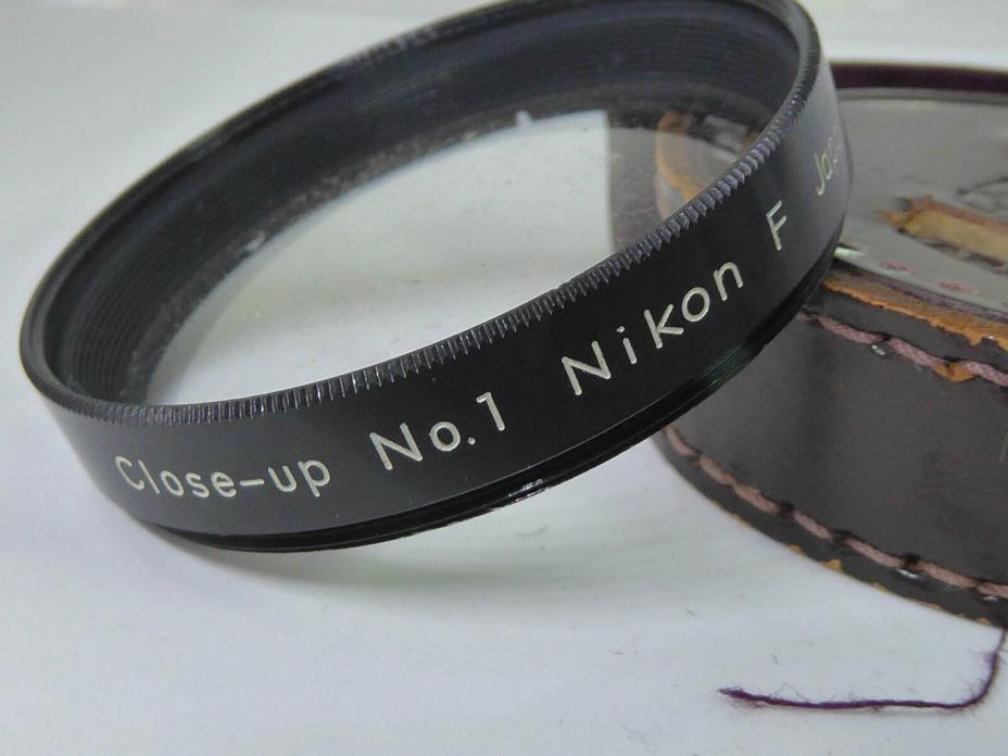 Vintage Camera Item - Nikon F Close Up #1 Filter In Leather Nippon Kogaku Case