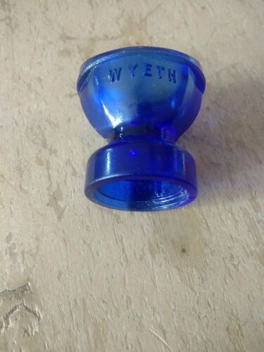 Vintage Wyeth Cobalt Blue Eye Wash Cup