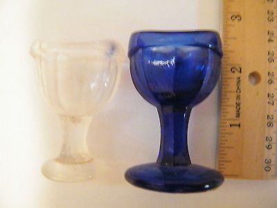 (2) Vintage Glass Eye Wash Cups