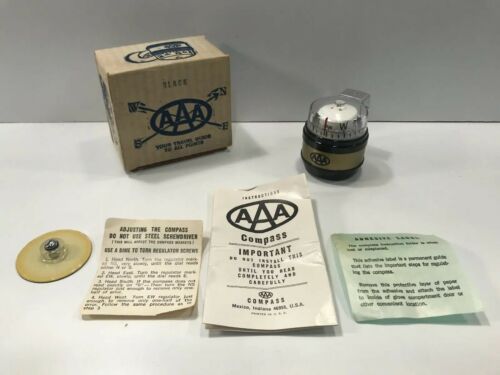 Vintage, Unused AAA Compass in Original Box with Instructions and adhesives.