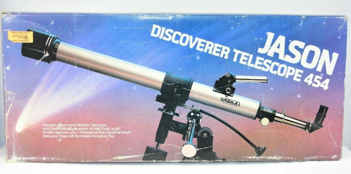 Vintage Jason Telescope Discoverer w/ SLR 454 Power 60 mm objective 910 focal