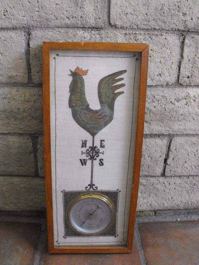 Hanging Vintage Rooster Taylor Temperature Compensated Humidity Wall Hanging