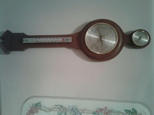 Vintage Jason Empires Wooden Wall Thermometer Barometer Humitdity Weather