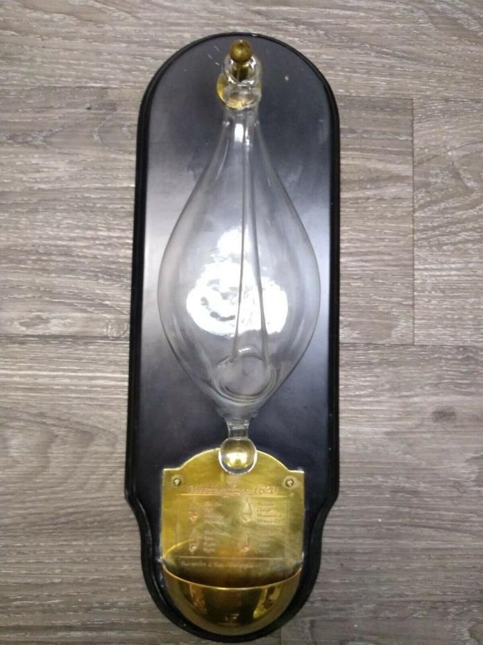 Weather Storm Glass Wooden Wall Plaque Barometer Instrument Nautical Decor