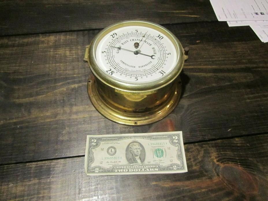 Vintage Swift Brass Compensated Barometer Rare Nautical Collectible Boston Mass.