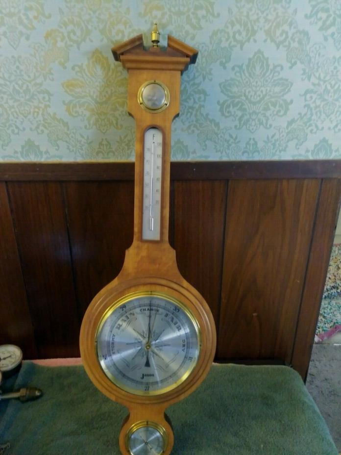 Vintage Jason Weather Station Thermometer Hygrometer Barometer West Germany