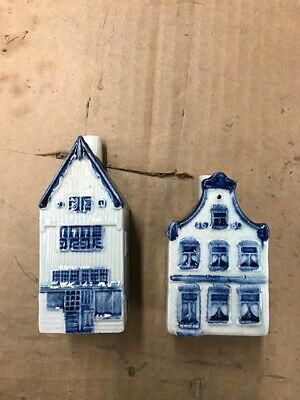 Lot of 2 Royal Delft Blue Holland Houses 5 & 6