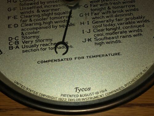 1920’s Tycos Stormoguide Barometer 5