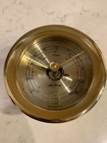 Seth Thomas Barometer Brass Charleston No 1056 EUC