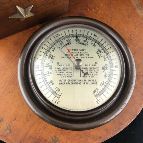 Vtg Swift & Anderson Inc Barometer Made in USA Boston Mass.