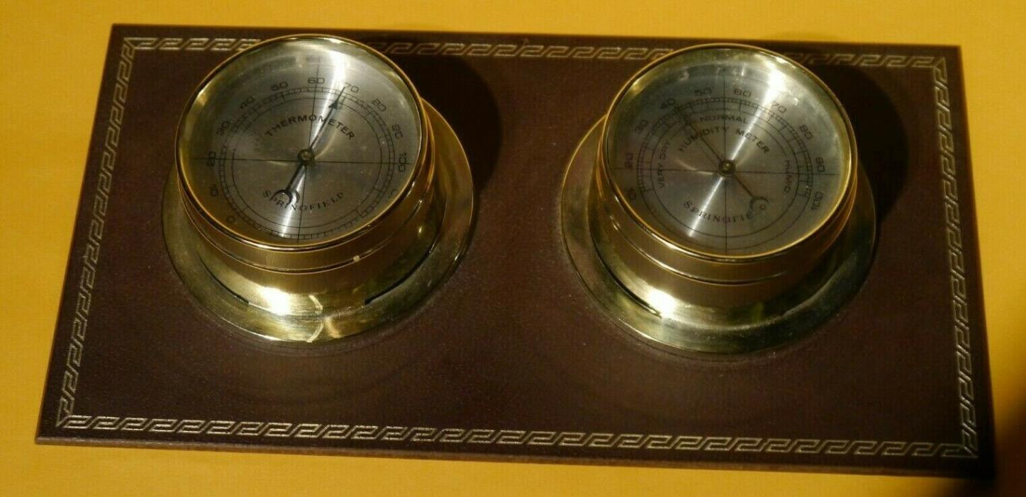 Springfield Thermometer Barometer Temperature Humidity Meter Dial New Jersey 11